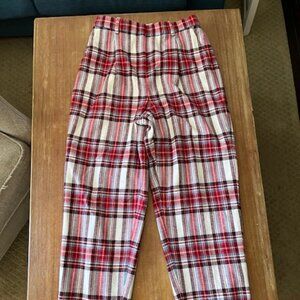 J Crew - Nello Gori - Plaid Wool Trousers